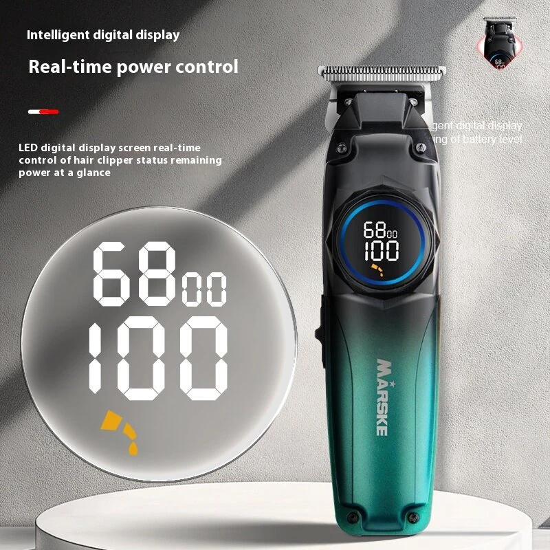 (image for) MARSKE MS-5601 Hair Clipper for Men With Fade Design LED Display Cordless USB Rechargeable Stainless Steel Blades 1800mAh Battery